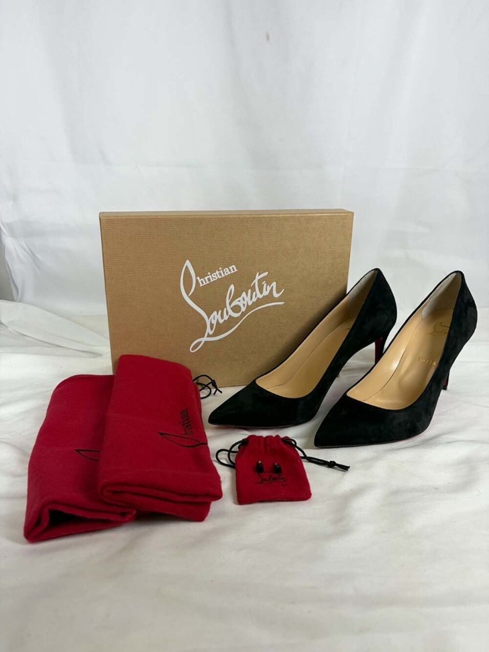 Christian Louboutin So Kate 120 Veau Velours Heels Womens US 9 SPB-EB 350844